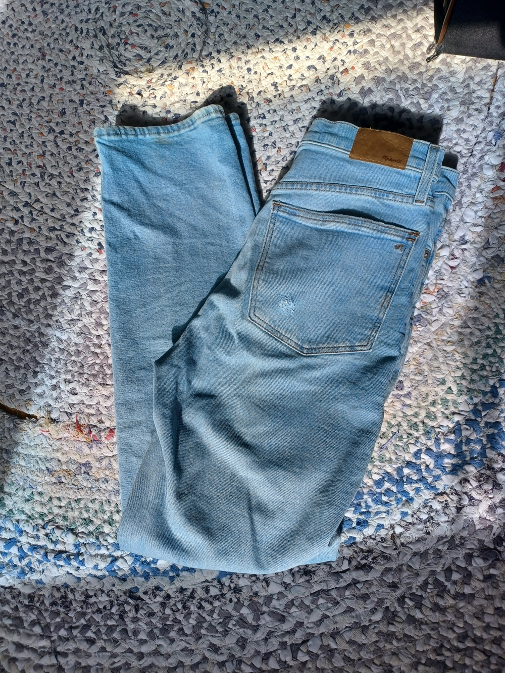 Madewell Light Wash The Perfect Vintage Straight Jeans - Pale Blue - 28T